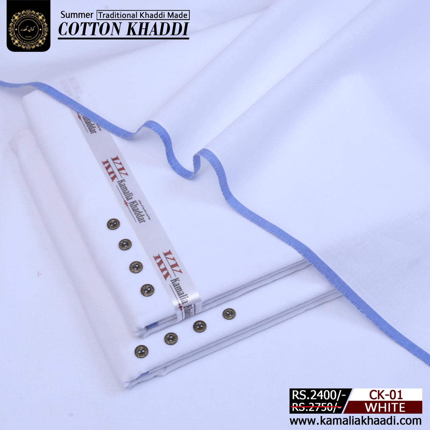 White Summer Cotton Khaddar