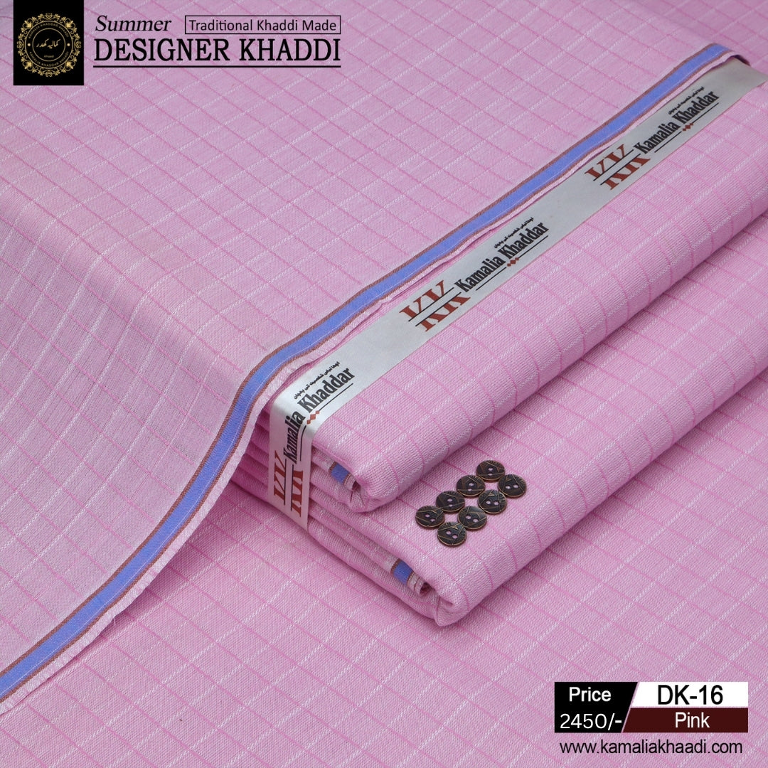 Summer Designer Khaddi - Pink Rose dk16