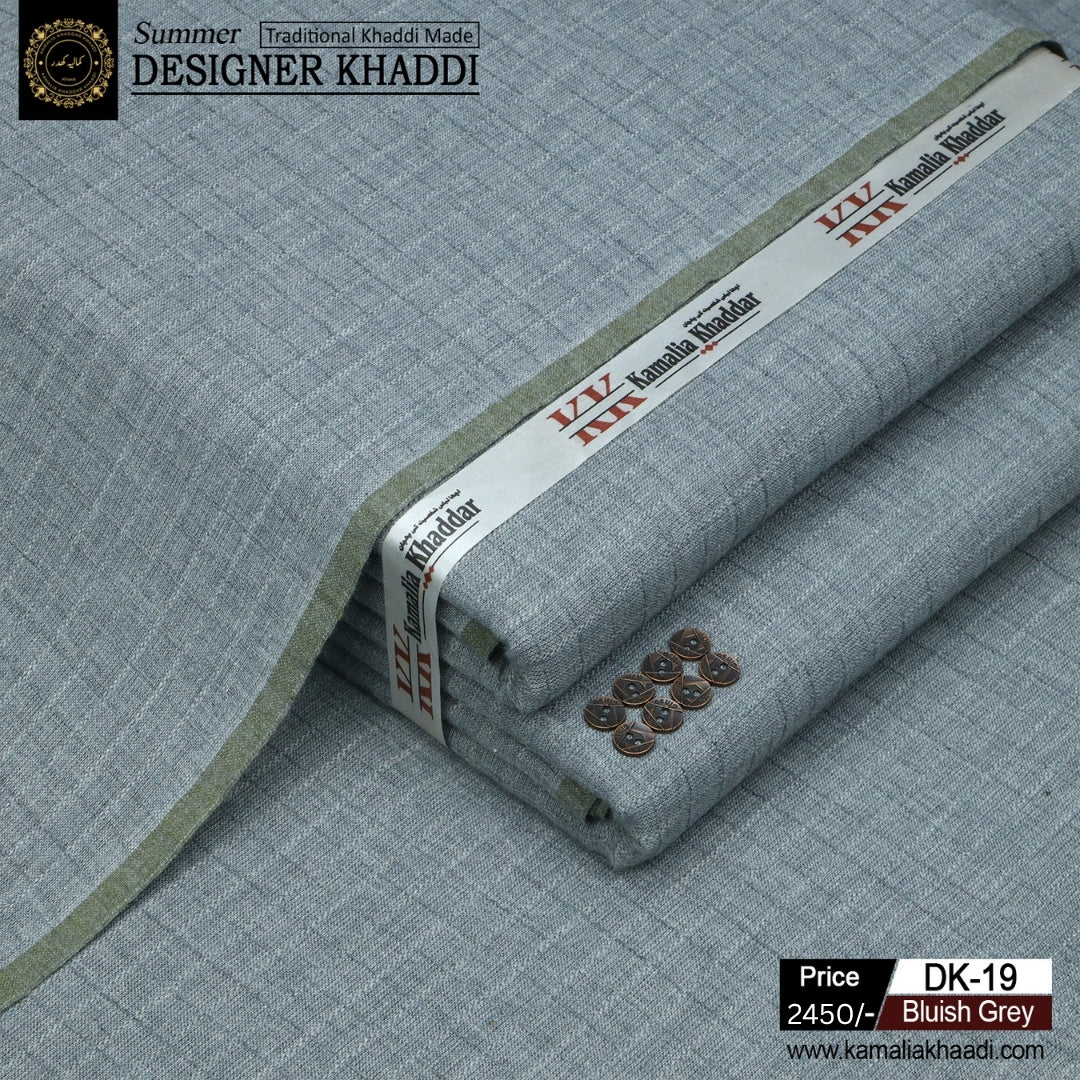 Summer Designer Khaddi - Bluish Grey dk19