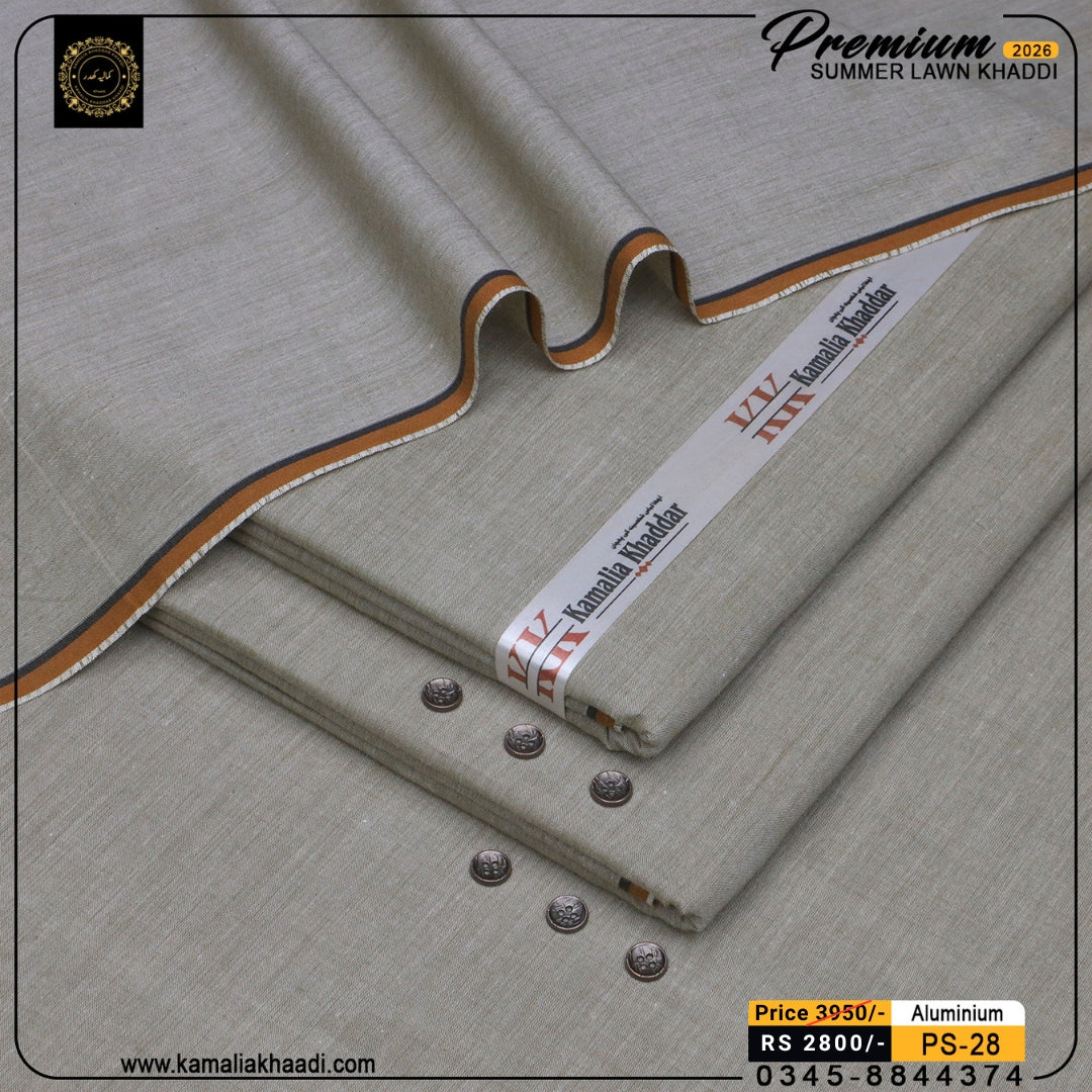 Premium Summer Lawn Khaddi - Aluminium