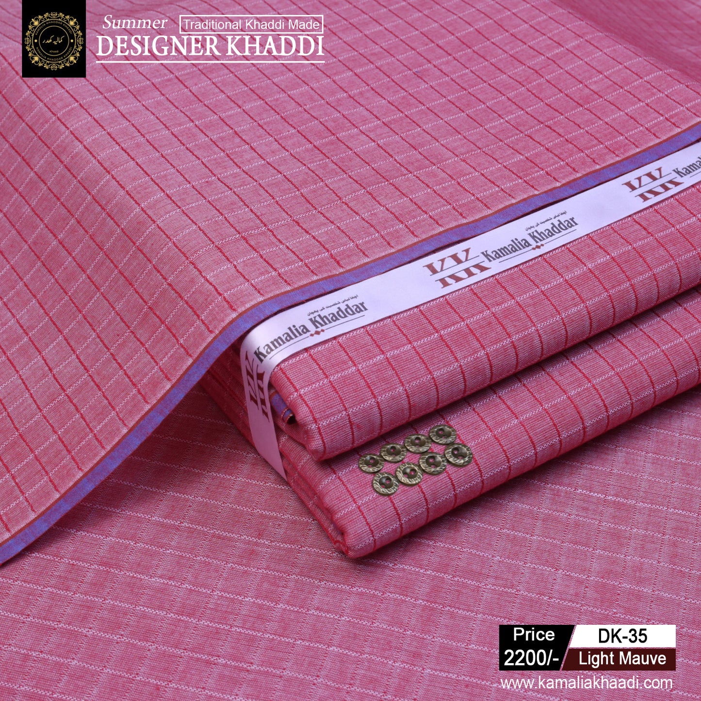 Summer Designer Khaddi - Mauve