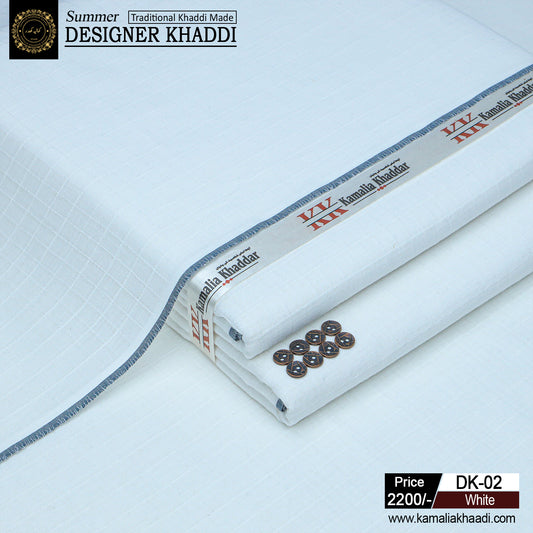 Summer Designer Khaddi - White