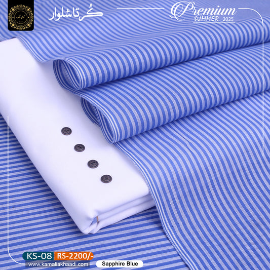 Sapphire Blue Summer Kurta Shalwar