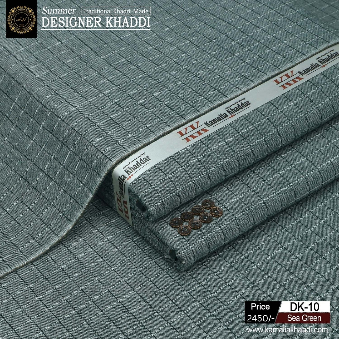 Summer Designer Khaddi - Sea Green dk10