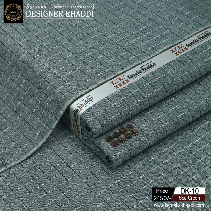 Summer Designer Khaddi - Sea Green dk10