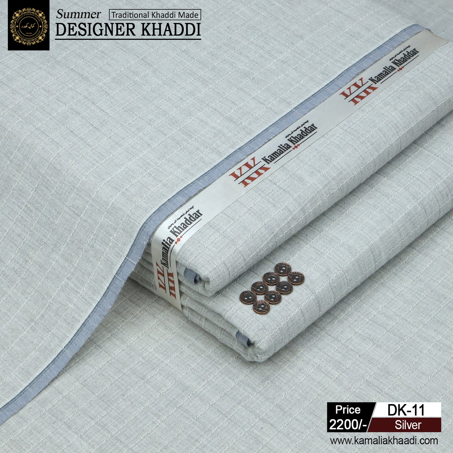 Summer Designer Khaddi - Silver