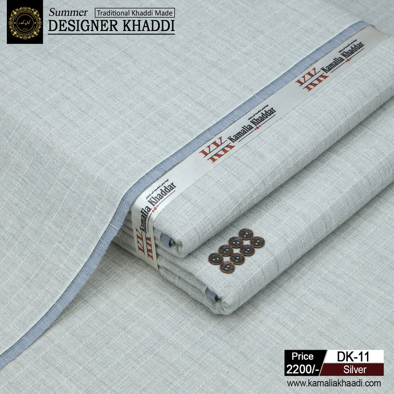 Summer Designer Khaddi - Silver