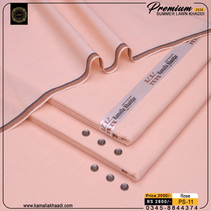Premium Summer Lawn Khaddi - Rose