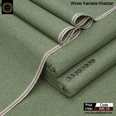 Winter Kamalia Khaddar - Olive Green