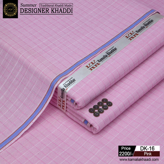 Summer Designer Khaddi DK16 - Pink Rose