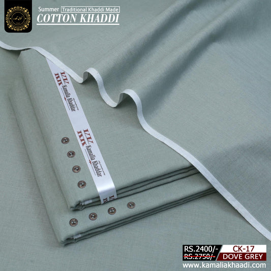 Dove Grey Summer Cotton Khaddar