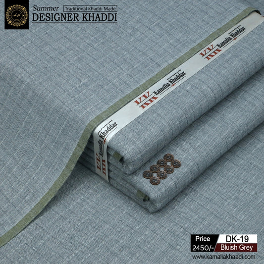 Summer Designer Khaddi - Bluish Grey dk19
