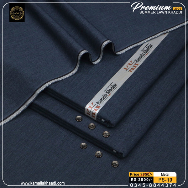 Premium Summer Lawn Khaddi - Metal