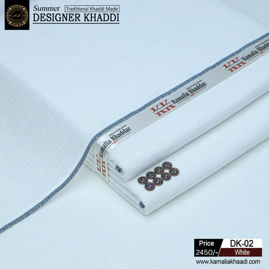Summer Designer Khaddi - White dk2