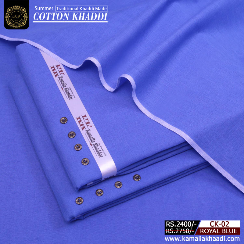 Royal Blue Summer Cotton Khaddar
