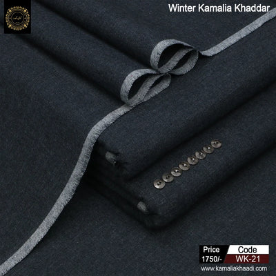 Winter Kamalia Khaddar - Charcoal