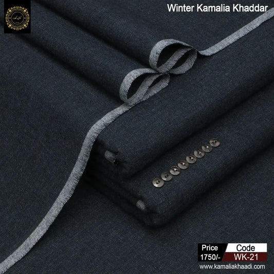 Winter Kamalia Khaddar - Charcoal