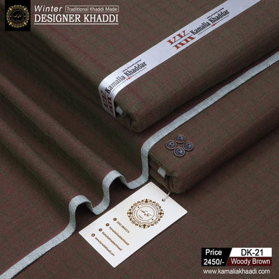 Winter Designer Khaddi - Woody Brown
