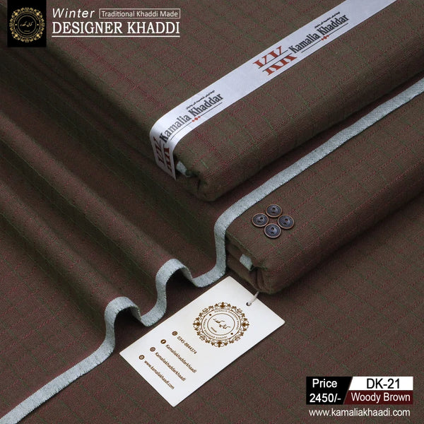 Winter Designer Khaddi - Woody Brown