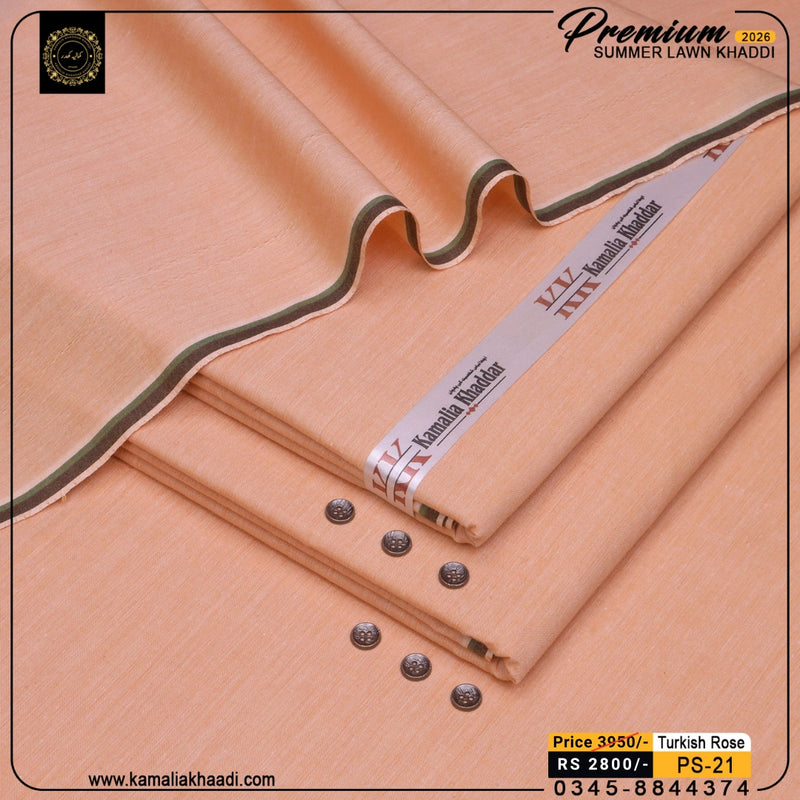 Premium Summer Lawn Khaddi - Turkish Rose