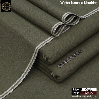 Winter Kamalia Khaddar - Olive Grey