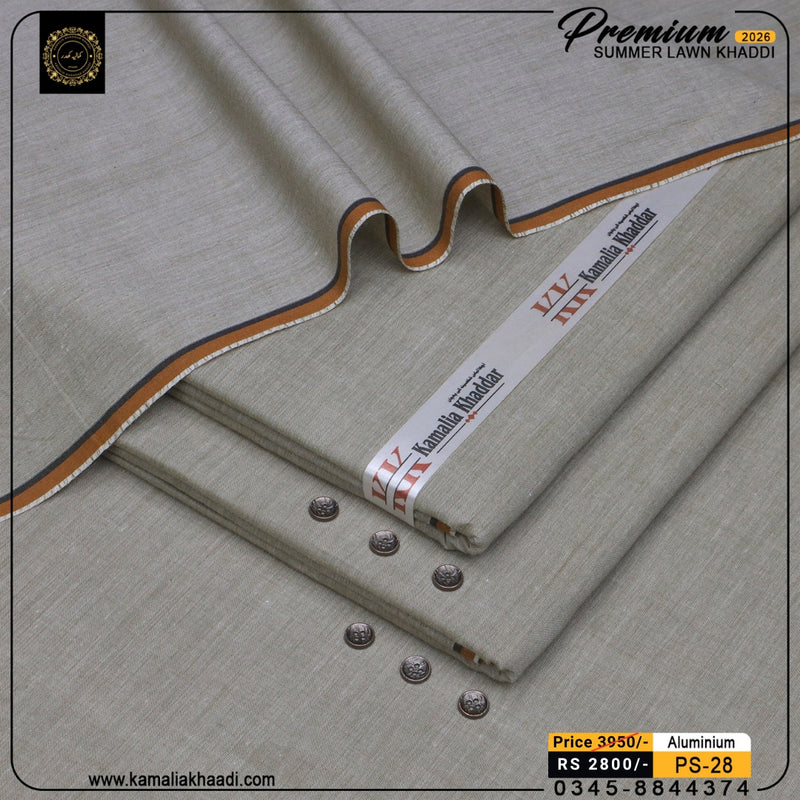 Premium Summer Lawn Khaddi - Aluminium