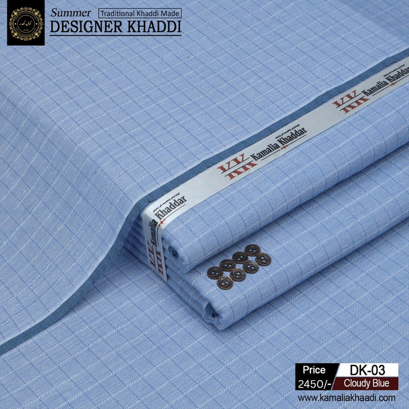 Summer Designer Khaddi - Cloudy Blue dk3