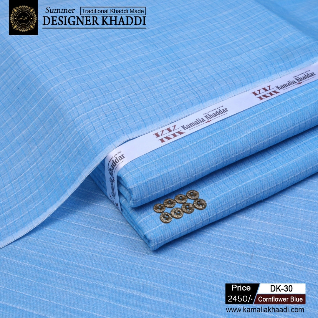 Summer Designer Khaddi - Cornflower Blue dk30