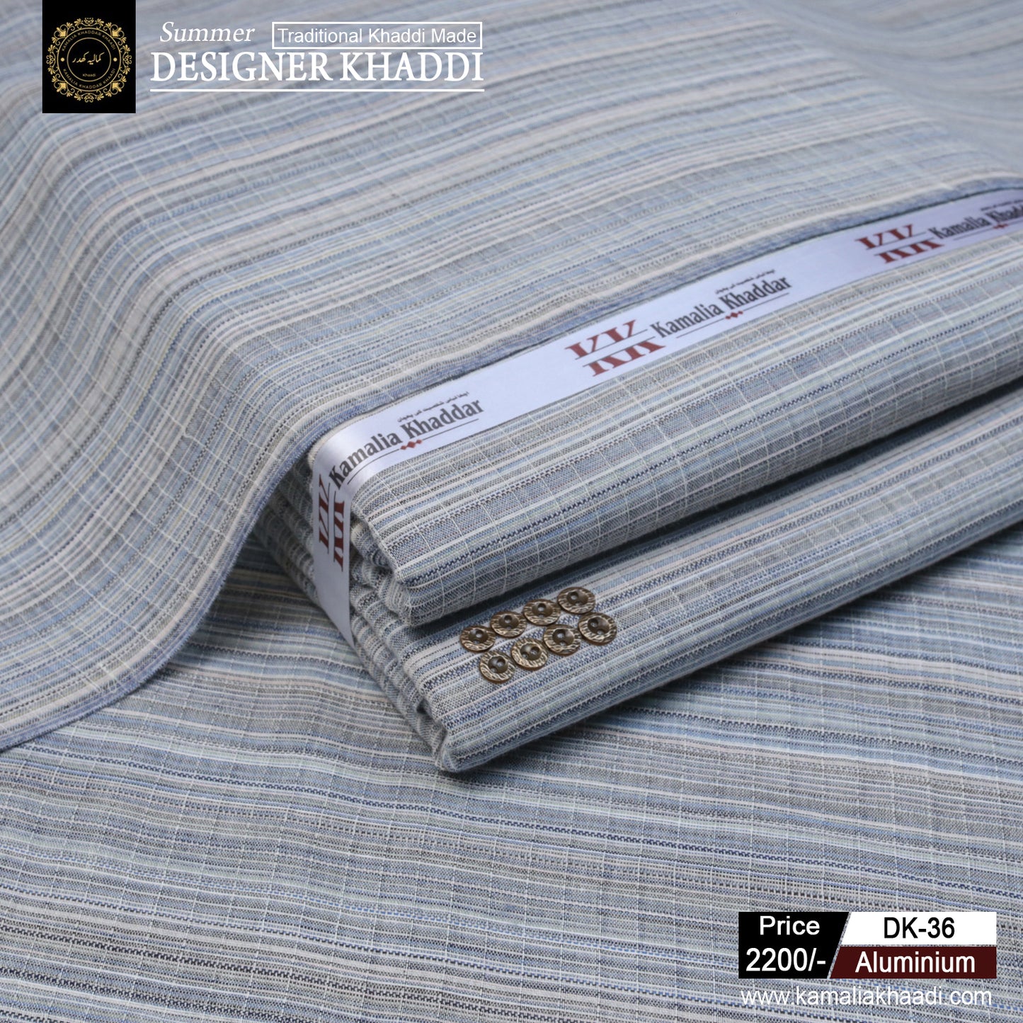 Summer Designer Khaddi - Aluminium