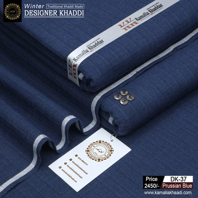 Winter Designer Khaddi - Prussian Blue