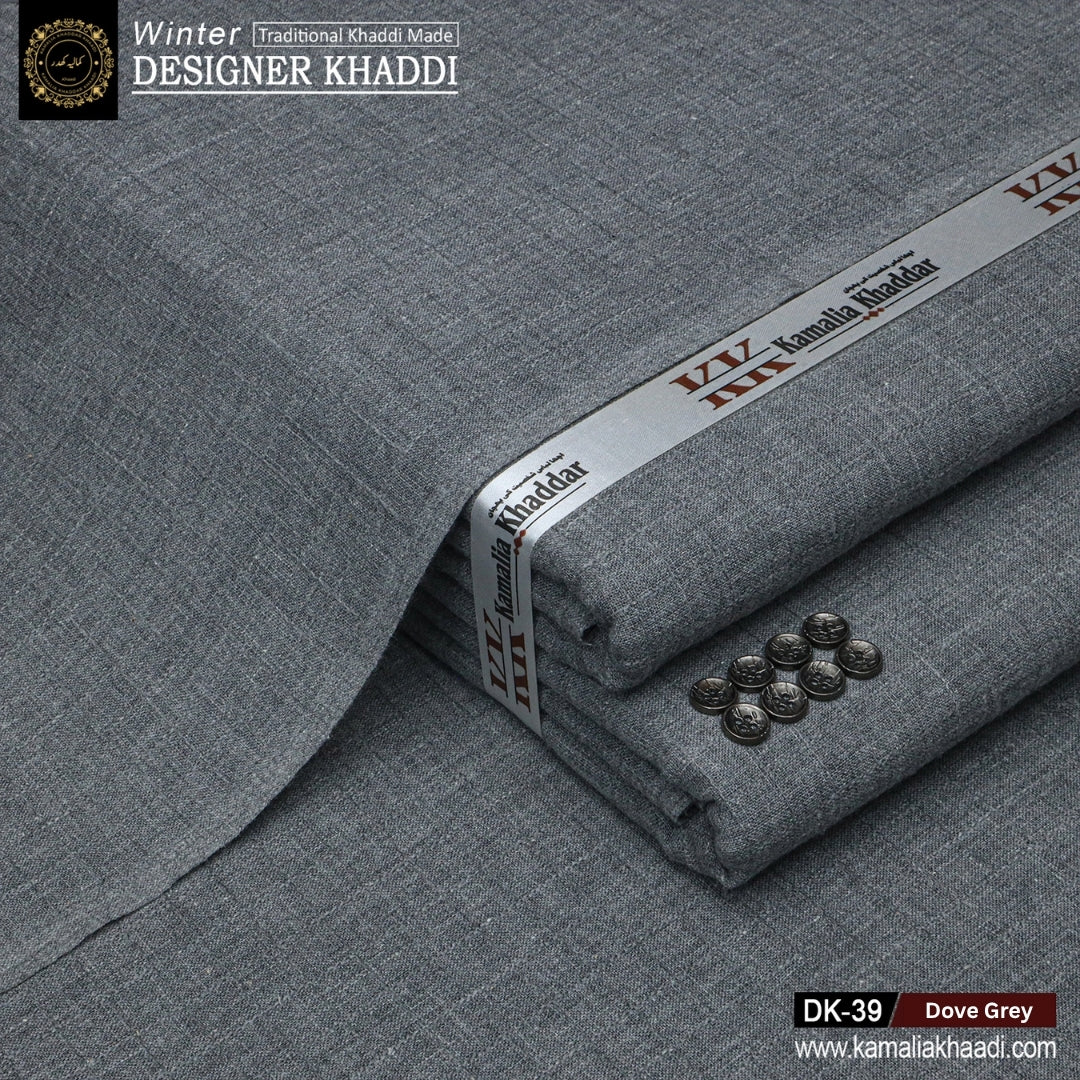 Winter Designer Khaddi DK-39 Dove Grey unstitched fabric