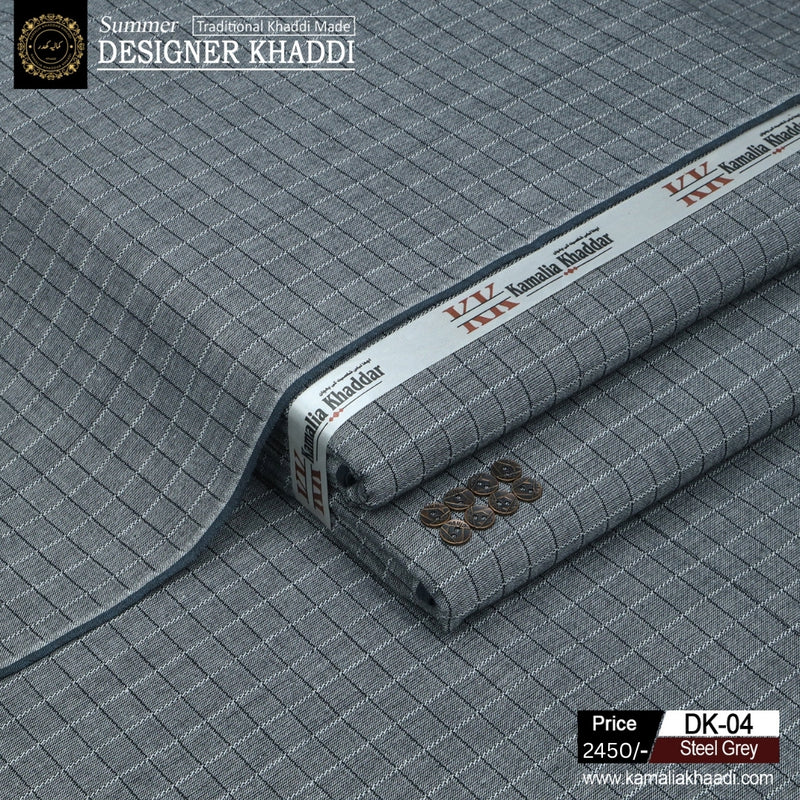Summer Designer Khaddi - Steel Grey dk4