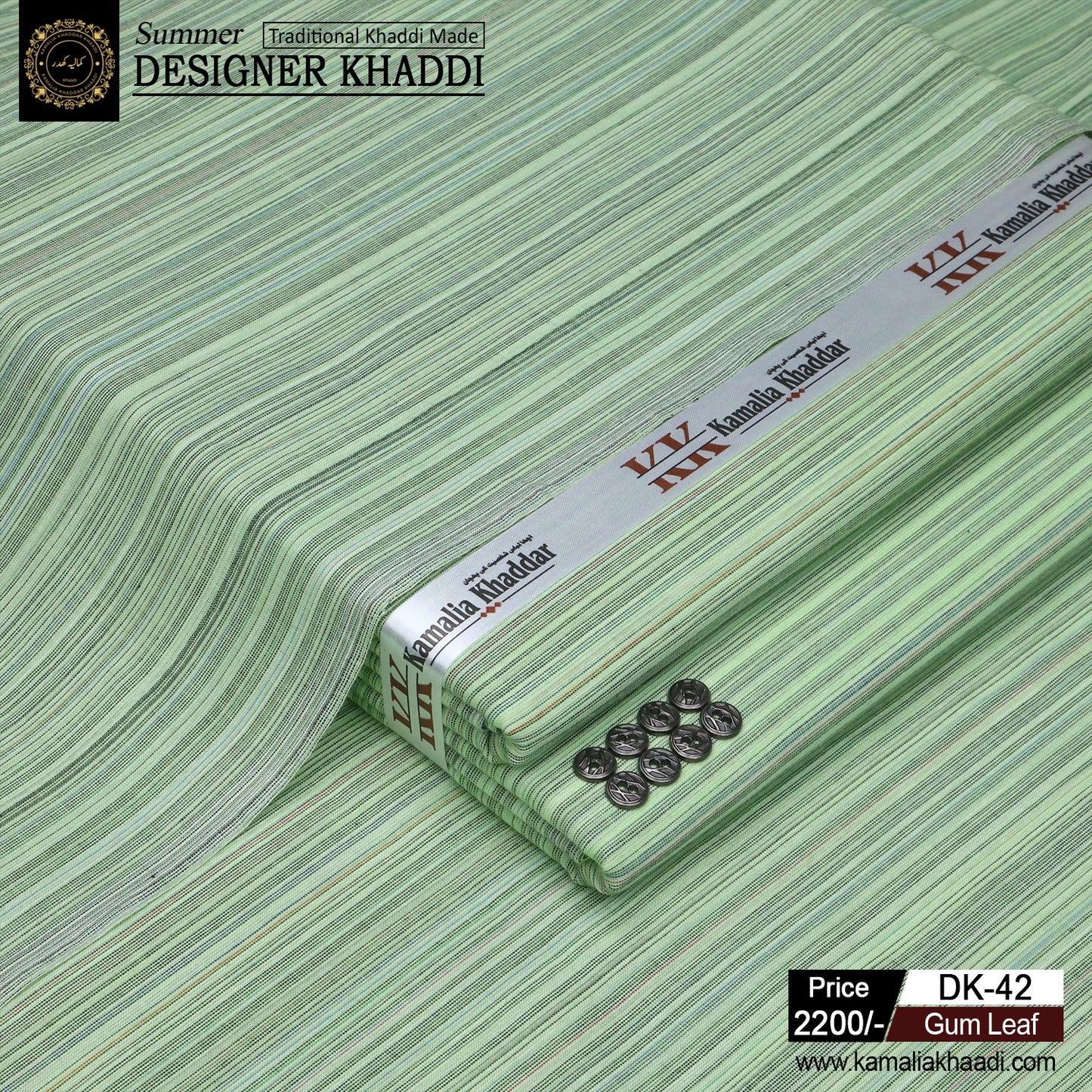 Summer Designer Khaddi - Gum Leaf