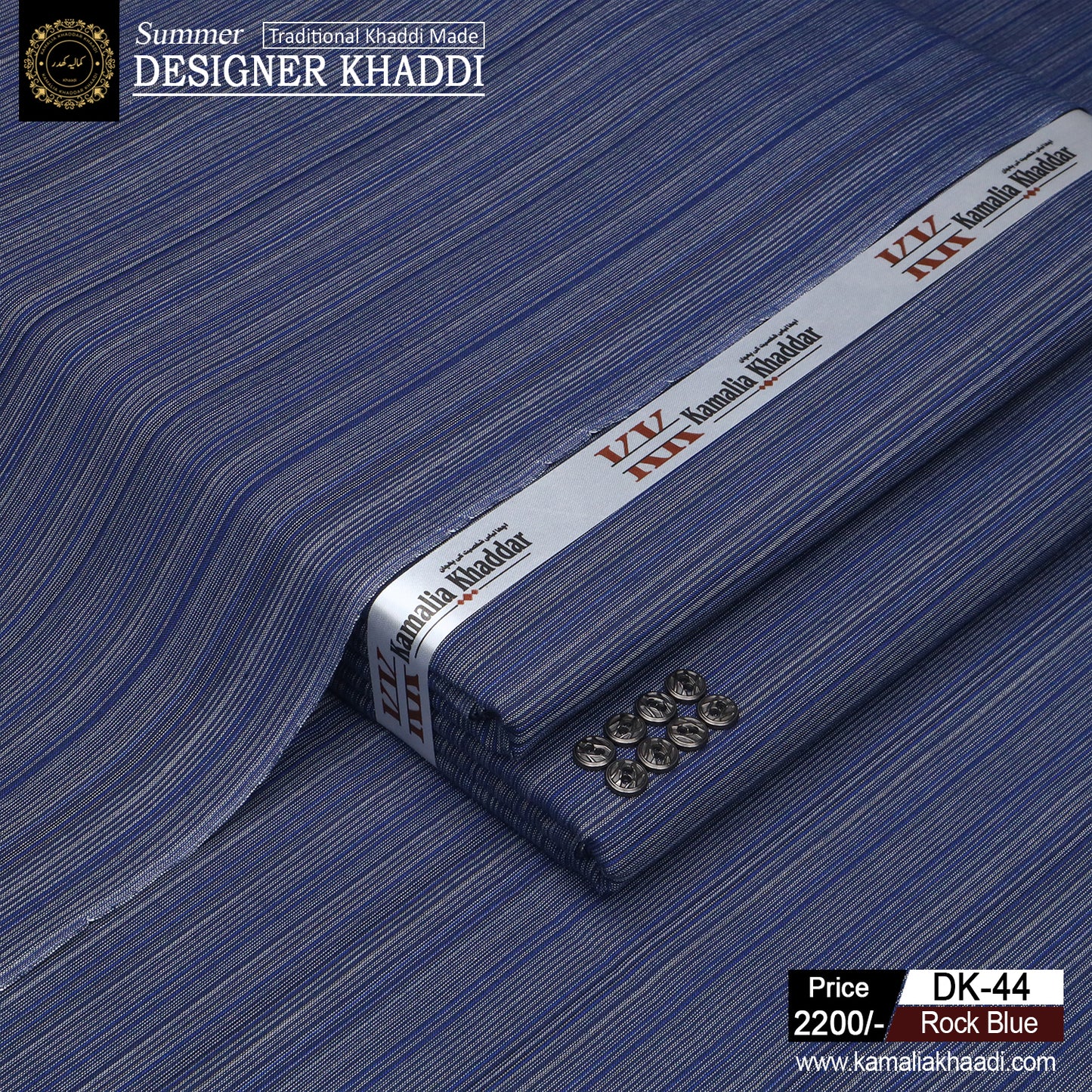 Summer Designer Khaddi - Rock Blue