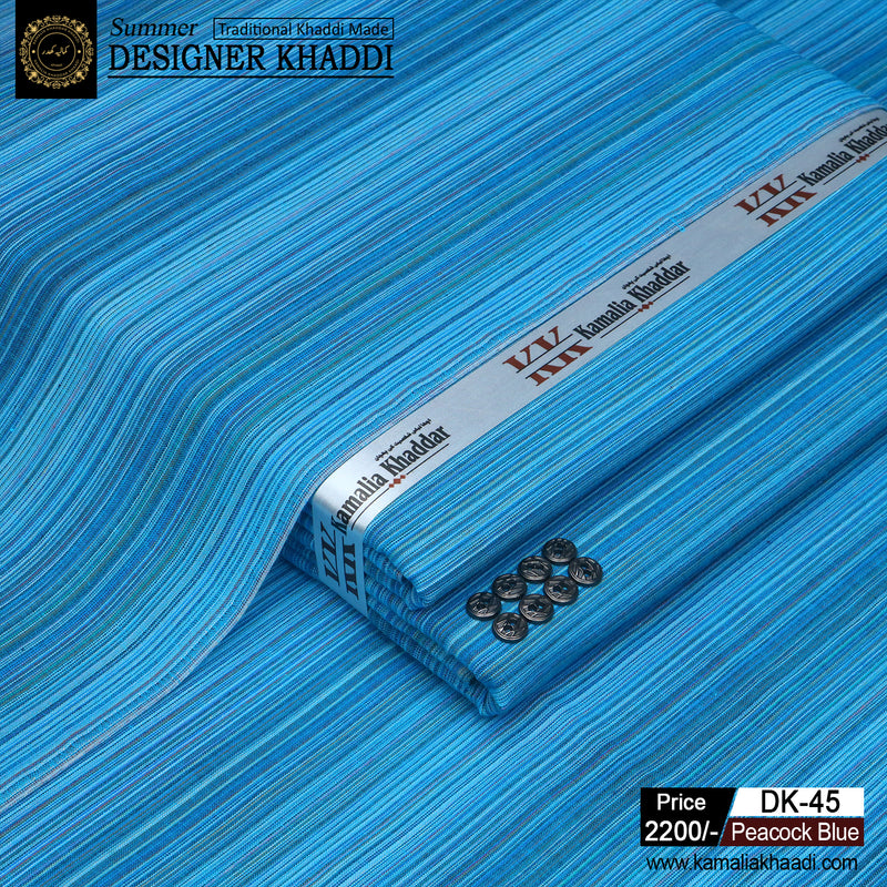 Summer Designer Khaddi - Peacock Blue