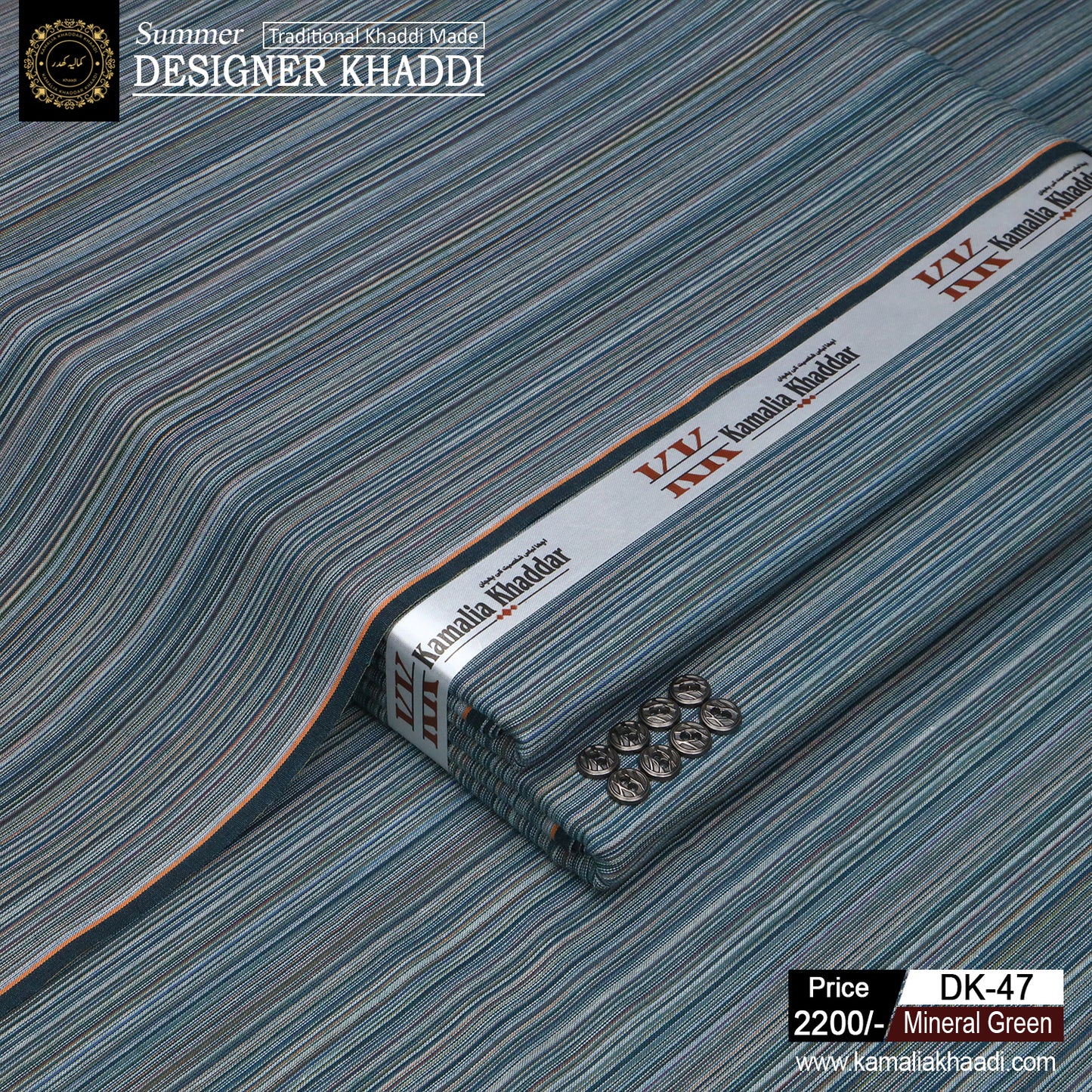 Summer Designer Khaddi - Mineral Green