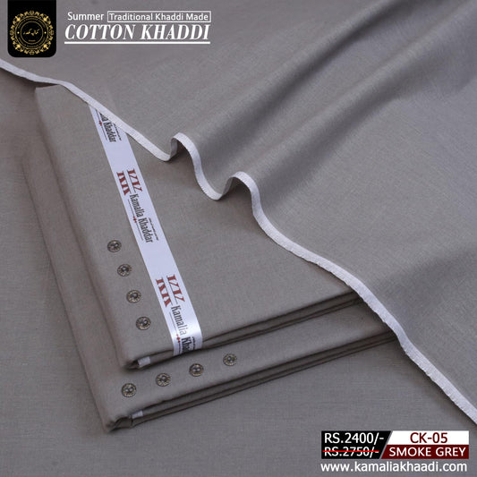 Silver Grey Summer Cotton Khaddar