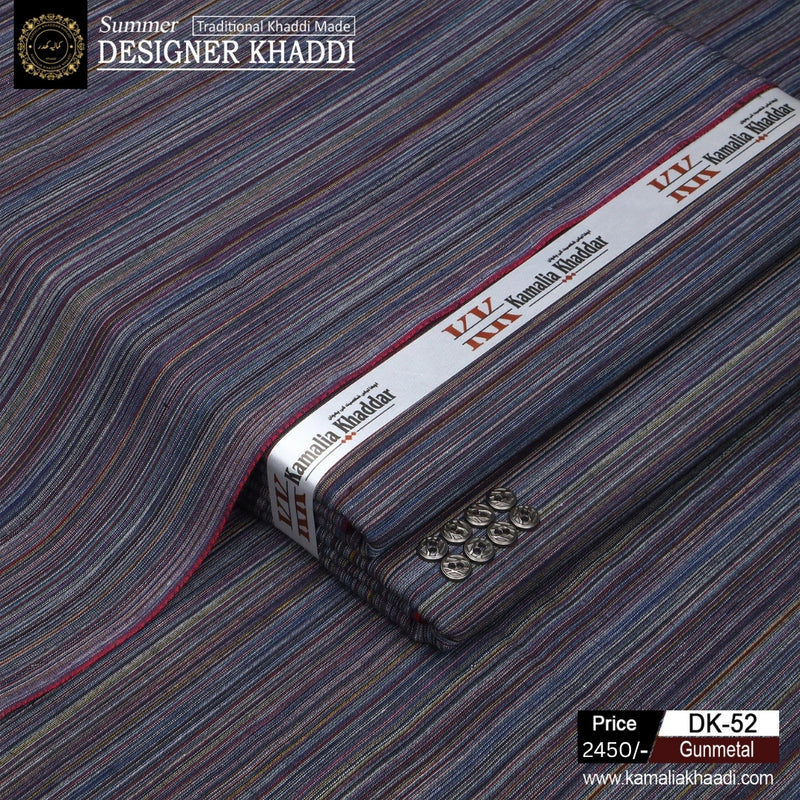 Summer Designer Khaddi - Gun Metal dk52