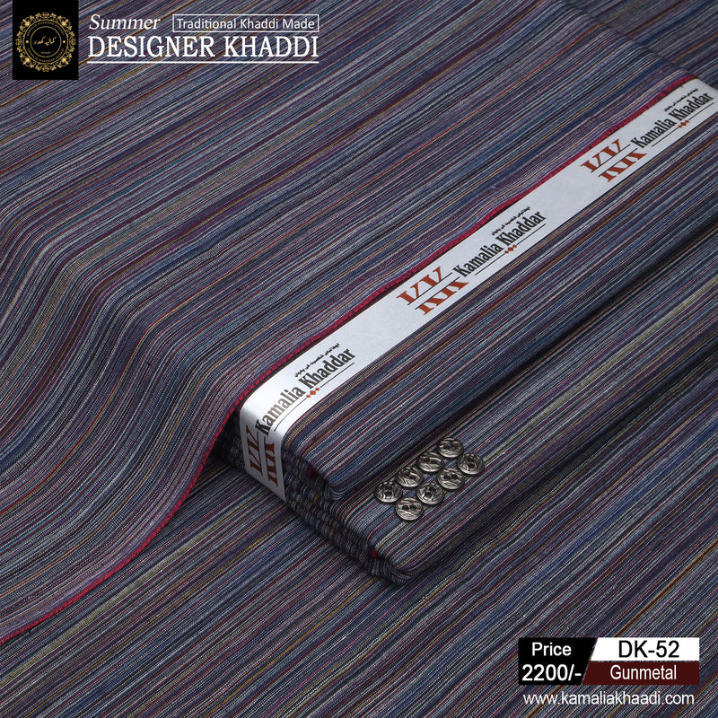 Summer Designer Khaddi - Gun Metal dk52