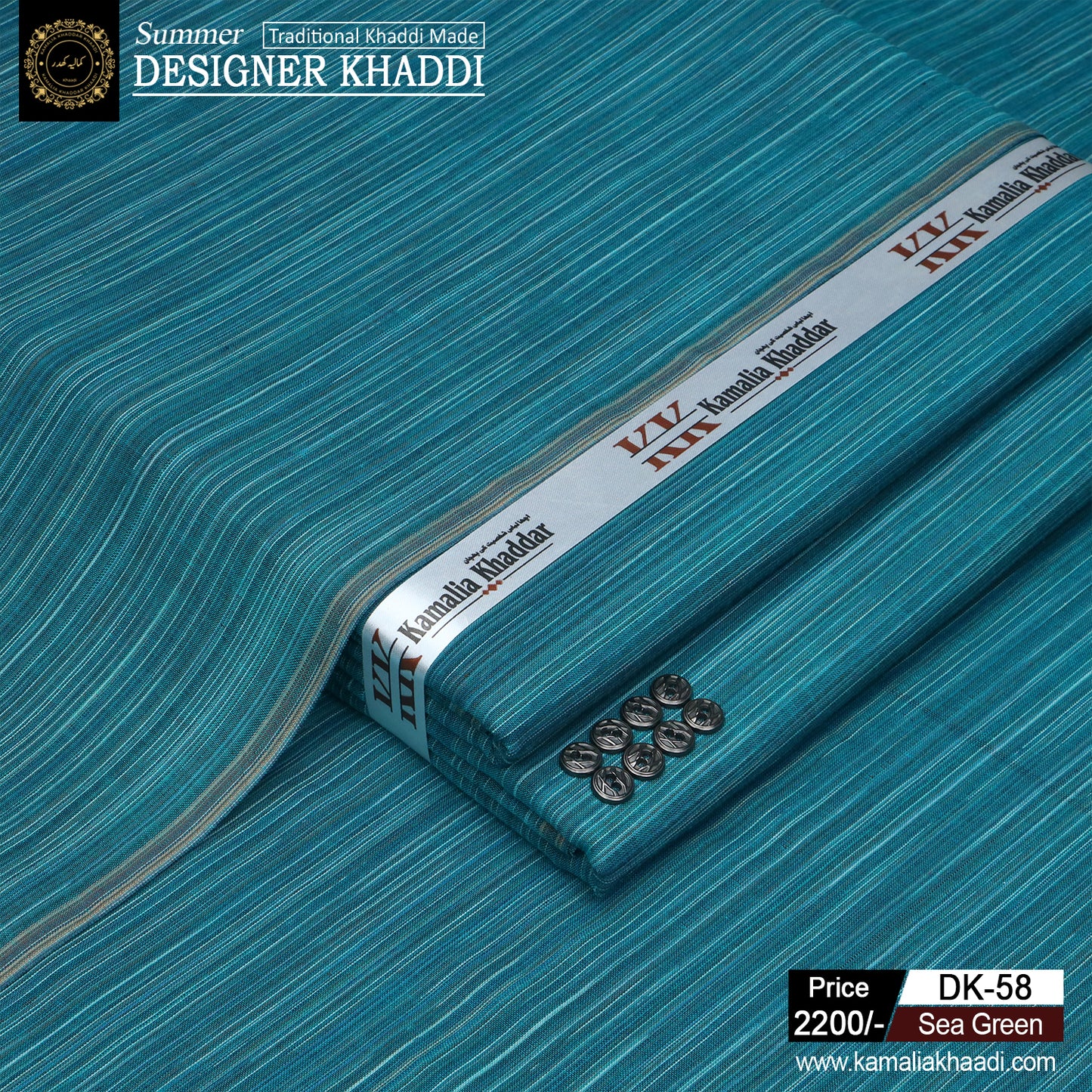 Summer Designer Khaddi - Seagreen dk58