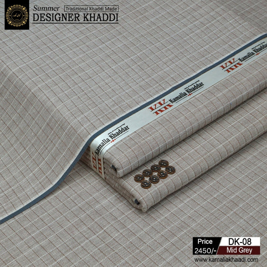 Summer Designer Khaddi - Mid Grey dk8