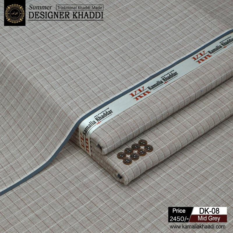 Summer Designer Khaddi - Mid Grey dk8
