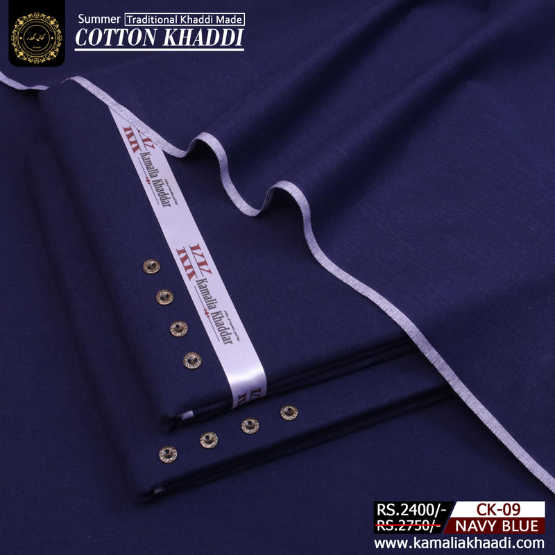 Navy Blue Summer Cotton Khaddar