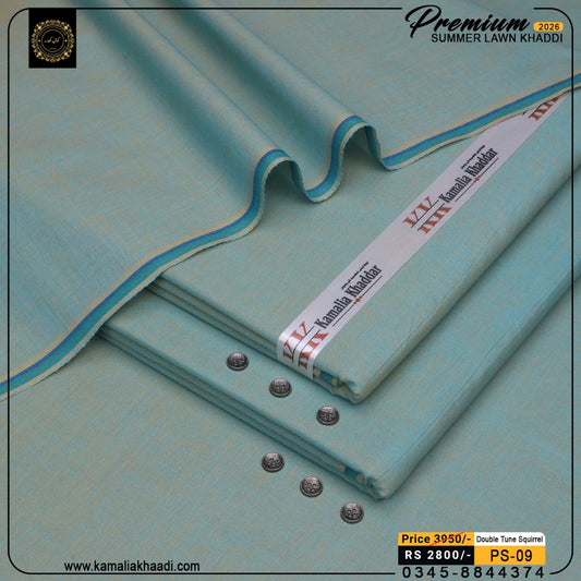 Premium Summer Lawn Khaddi - Double Tone Squirrel