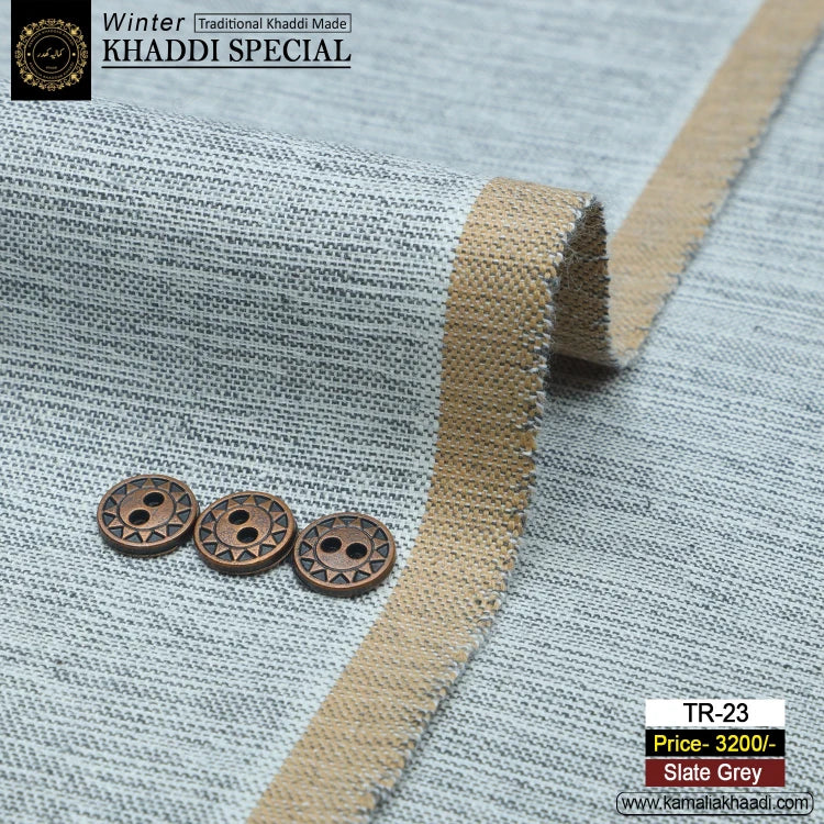 Winter Khaddi Special - Slate Grey