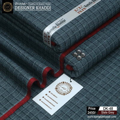 Winter Designer Khaddi - Slate Grey