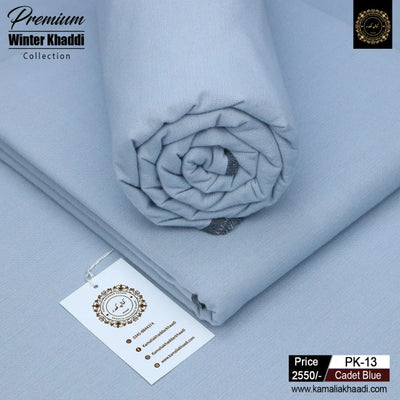 Premium Winter Khaddi - Cadet Blue