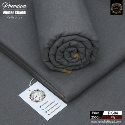 Premium Winter Khaddi - Black Grey