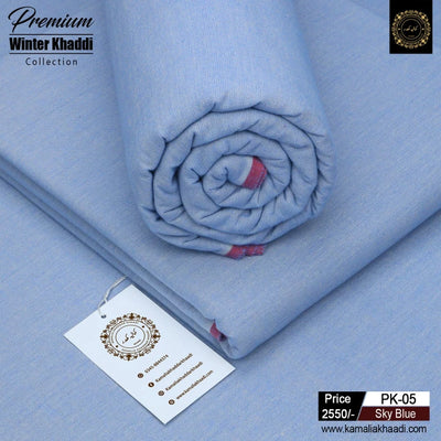 Premium Winter Khaddi - Sky Blue