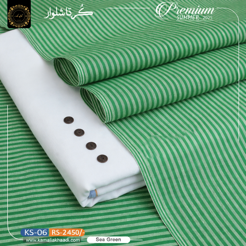 Sea Green Premium Summer Kurta Shalwar ks6